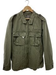 画像：ミリタリージャケット/--/コットン/GRN/無地/460584001