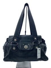 画像：トートバッグ/レザー/BLK/無地