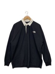 画像：L/S RUGGER SHIRT_ロングスリーブラガーシャツ/M/ポリエステル/BLK