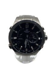 画像：ソーラー腕時計・EDIFICE/アナログ/ステンレス/BLK/SLV/SS