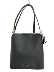 画像：ショルダーバッグ/レザー/BLK/無地