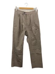 画像：ボトム/46/コットン/BEG/無地/2タック/ボタンフライ