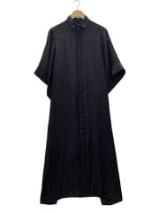 画像：SHEER TWILL BELL-SLEEVE DRESS/1/ポリエステル/BLK/241-16211//