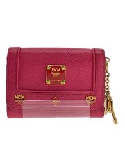 画像：2つ折り財布/レザー/PNK/レディース