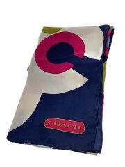 画像：スカーフ/シルク/NVY/総柄/レディース