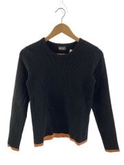 画像：長袖カットソー/M/コットン/BLK