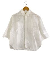 画像：半袖シャツ/36/リネン/WHT/無地/6511-218-0558//