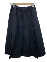 画像：プリーツスカート/--/ウール/BLK/TD-S015