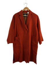画像：23AW/HAMILTONダブルフェイスロングチェスターコート/コート/36/ウール/RED/無地