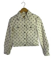 画像：シェーヌダンクル/Gジャン/36/コットン/WHT/総柄