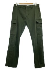 画像：ボトム/チノパンツ/カーゴパンツ/34/コットン/グリーン/無地/ワークパンツ/ボタンフライ