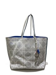 画像：パンチング/ヨゴレ・スレ有/トートバッグ/レザー/WHT