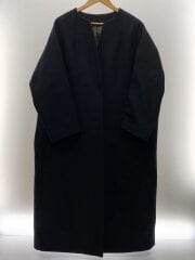 画像：コート/38/ウール/BLK/無地