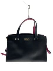 画像：ハンドバッグ/牛革/BLK