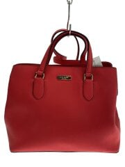 画像：ハンドバッグ/牛革/RED