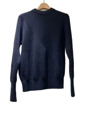 画像：リブニット・セーター(厚手)/2/--/BLK/無地