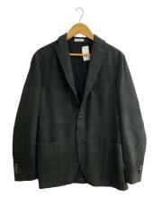 画像：50K JACKET/テーラードジャケット/48/ウール/GRN/チェック/N1302J//