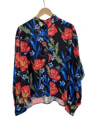 画像：19SS/FLOWER PATTREN L/S SHIRT/1/ポリエステル/BLK/花柄/JIE-19S-SH0
