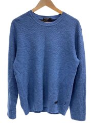 画像：ニット・セーター(薄手)/3L/ウール/BLU/51N34-234-26