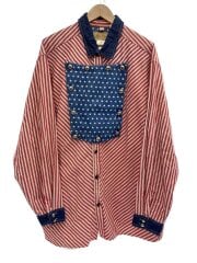 画像：長袖シャツ/XXL/コットン/RED