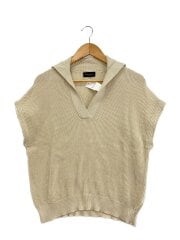 画像：ニットベスト(薄手)/M/コットン/BEG/無地