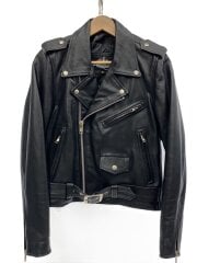 画像：MOTOBLUEZ FROM HELL/ダブルライダースジャケット/M/レザー/BLK