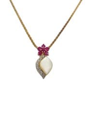 画像：ネックレス/SILVER/カラーストーン/GLD/トップ有/レディース
