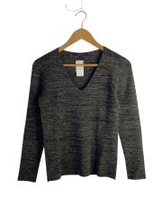 画像：Vネック/ニット・セーター(薄手)/S/ウール/GRY/297783 X5172