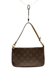 画像：1)ポシェット・アクセソワール_モノグラム・キャンバス/PVC/BRW/総柄