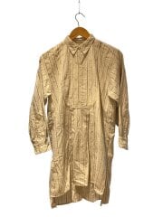 画像：グランパシャツ/貝殻ボタン/長袖シャツ/--/--/GRY/ストライプ