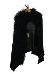 画像：ファー/ニットベスト(薄手)/M/--/BLK