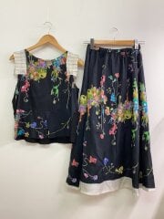 画像：セットアップ/FREE/--/BLK/花柄/TOP-33146