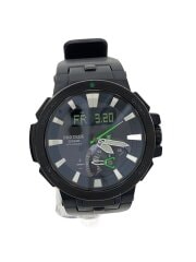 画像：クォーツ腕時計/アナログ/ラバー/ブラック/PRW-7000