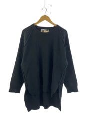 画像：サイドスリットニット/XL/アクリル/BLK/無地/SZ-N007