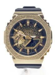 画像：クォーツ腕時計_G-SHOCK/デジアナ/ラバー/GLD/BLK//