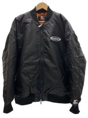 画像：フライトジャケット/L/ポリエステル/BLK/無地/ST-STG018