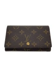 画像：2)ポルト・フォイユ・トレゾール_モノグラム・キャンバス/PVC/BRW/レディース