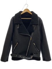 画像：ジャケット/XS/ポリエステル/BLK/無地//