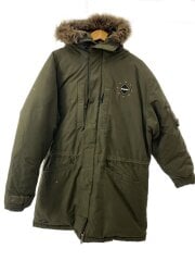 画像：ダウンジャケット/L/ナイロン/KHK/無地/Bristol