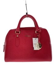 画像：ハンドバッグ/レザー/RED/無地