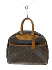 画像：2)ボーリング・ヴァニティ(ドーヴィル)_モノグラム・キャンバス/PVC/BRW