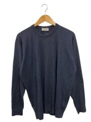 画像：ニット・セーター(薄手)/L/ウール/NVY/無地