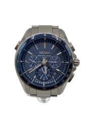 画像：BRIGHTZ/ソーラー腕時計/アナログ/チタン/NVY/SLV/チタン/8B82-OANO