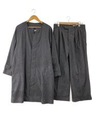 画像：セットアップ/1/ポリエステル/GRY/ストライプ