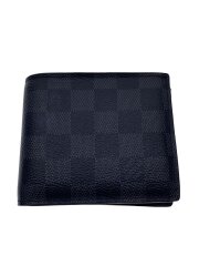 画像：2つ折り財布/レザー/BLK/メンズ