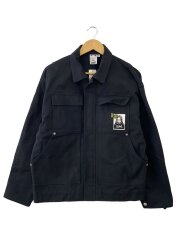 画像：ジャケット/M/コットン/BLK/無地/105211021006