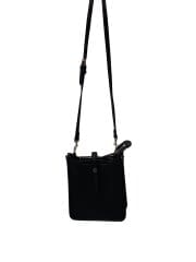 画像：ショルダーバッグ/レザー/BLK/無地