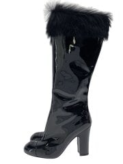 画像：ロングブーツ/37.5/BLK/エナメル/G45178