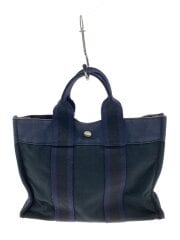 画像：ハンドバッグ/キャンバス/NVY/無地