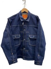 画像：GODZILLA/Gジャン/44/デニム/NVY/無地/GZ-011